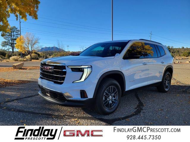 2026 GMC Acadia Elevation in Summit White — front three-quarter view