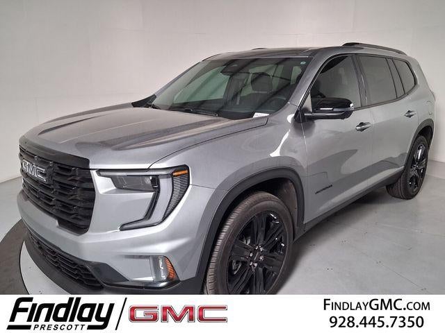 2026 GMC Acadia Elevation in Sterling Metallic — front three-quarter view