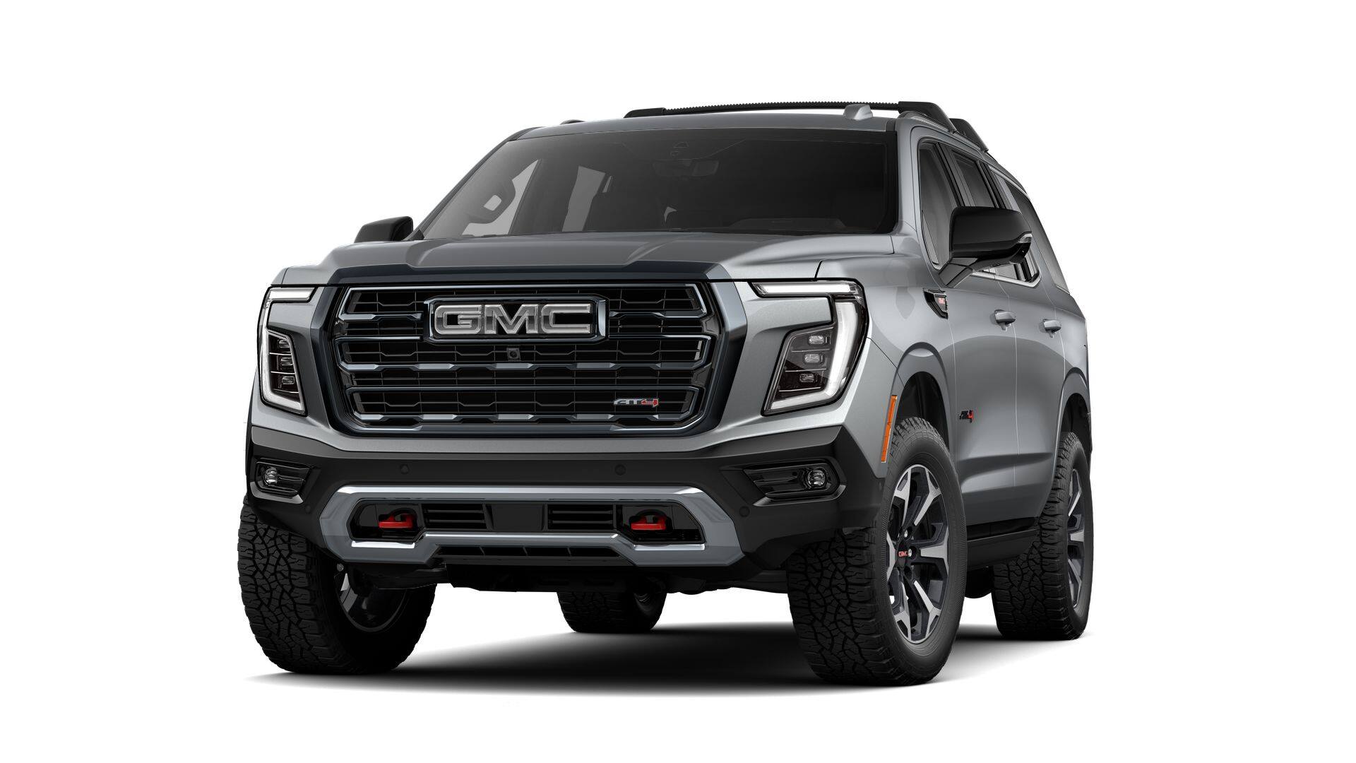 2026 GMC Yukon AT4 in Sterling Metallic — front three-quarter view