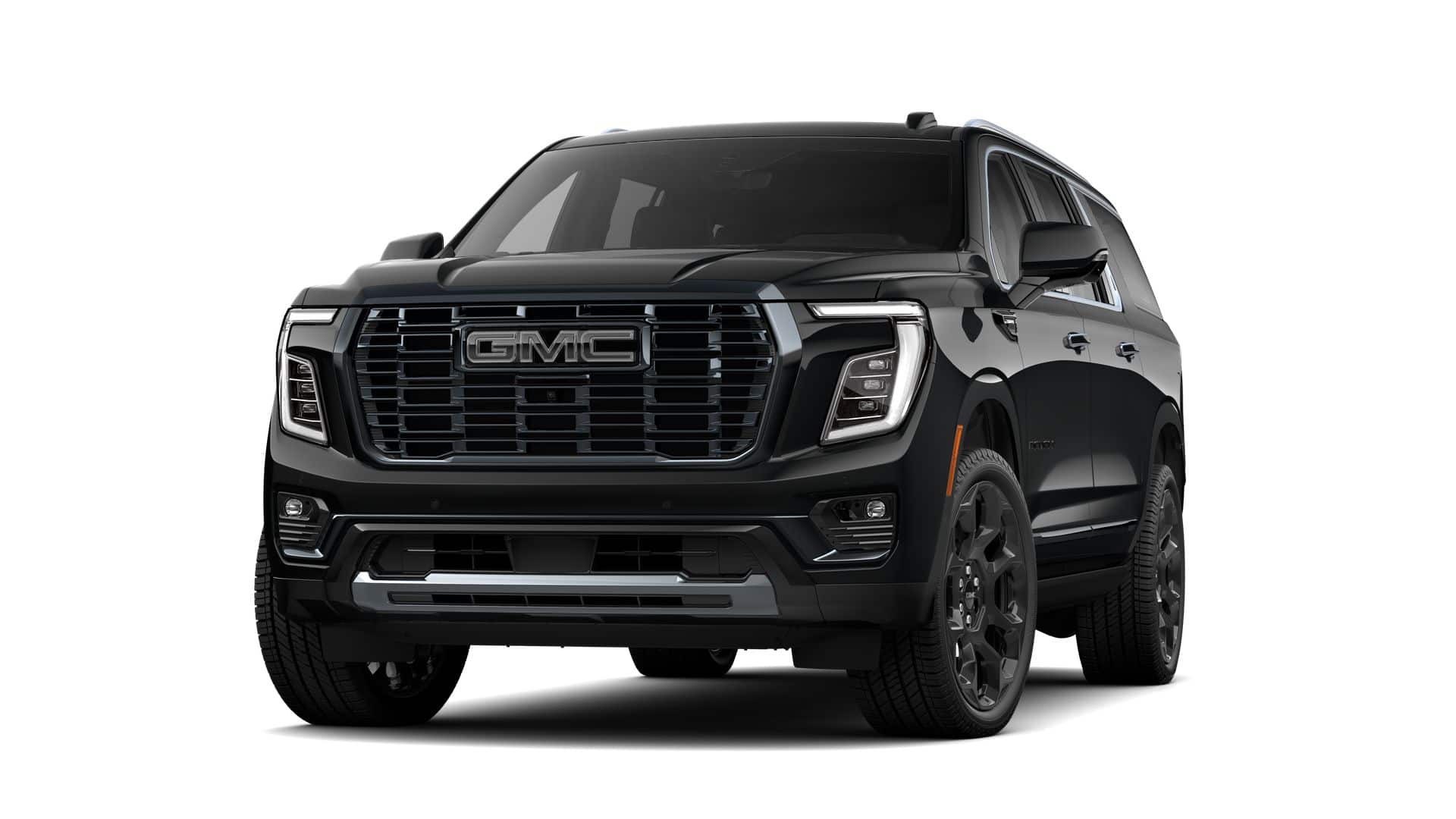 2026 GMC Yukon XL Denali Ultimate in Onyx Black — front three-quarter view