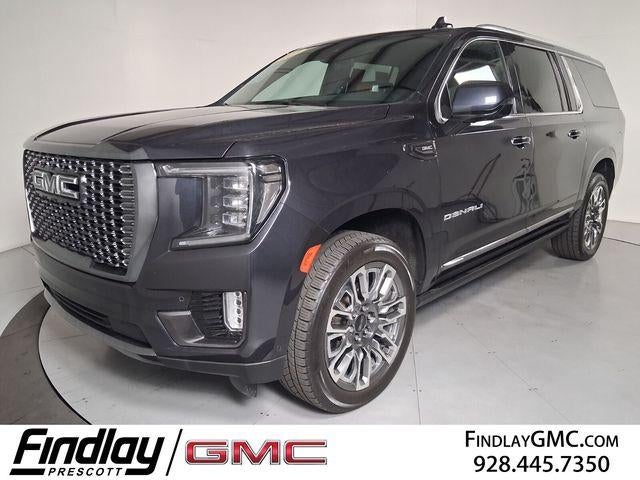 2023 GMC Yukon XL Denali Ultimate in Titanium Rush Metallic — front three-quarter view