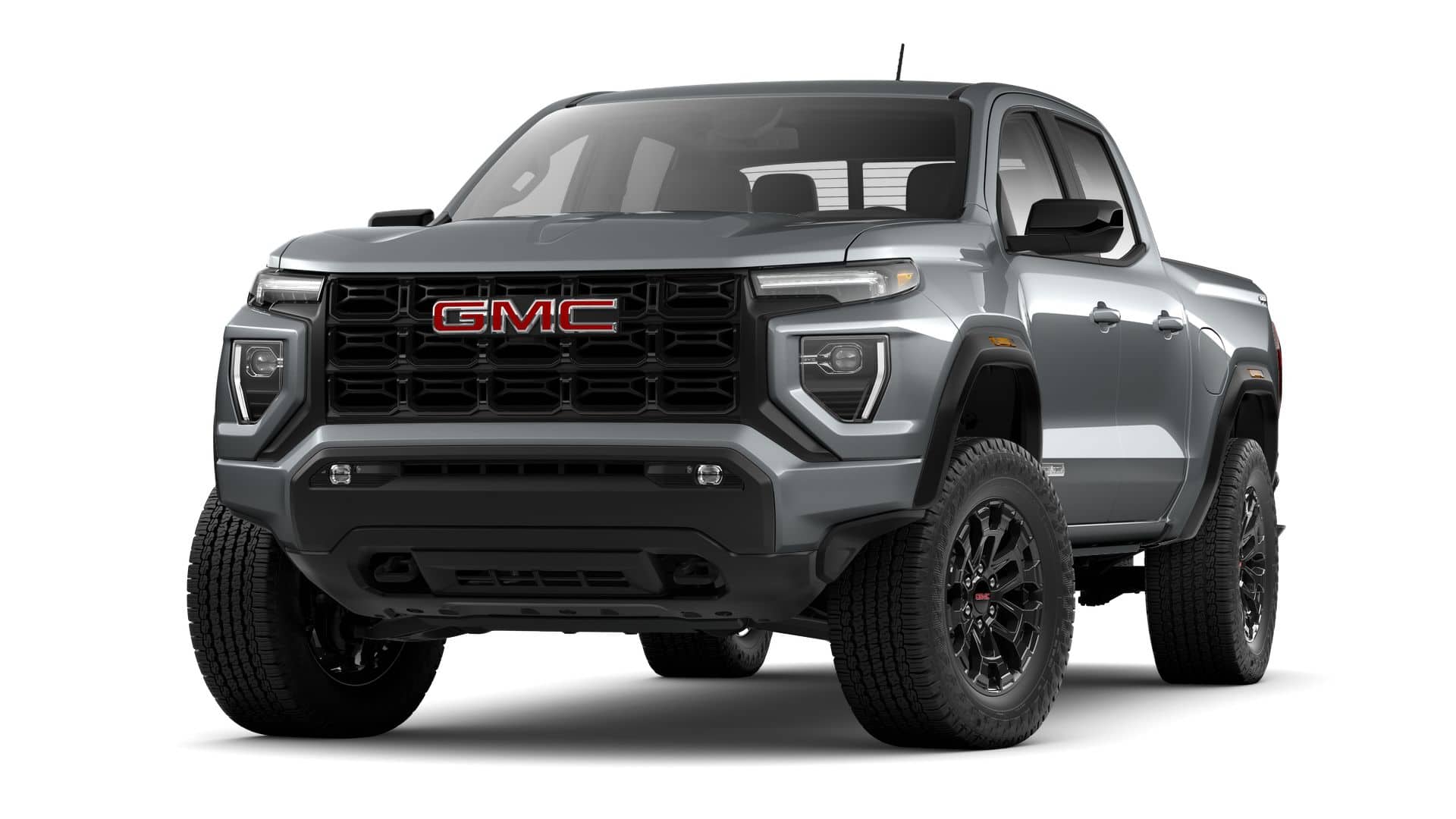 2026 GMC Canyon Elevation in Sterling Metallic — front three-quarter view
