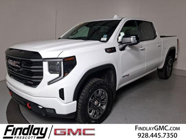 2025 GMC Sierra 1500 AT4 in Summit White — front three-quarter view