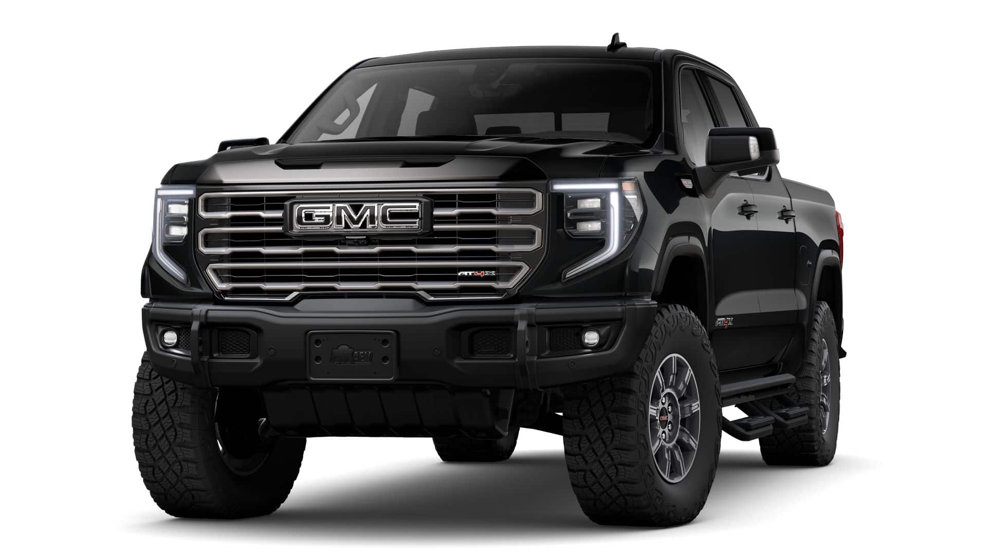 2026 GMC Sierra 1500 AT4X in Onyx Black — front three-quarter view